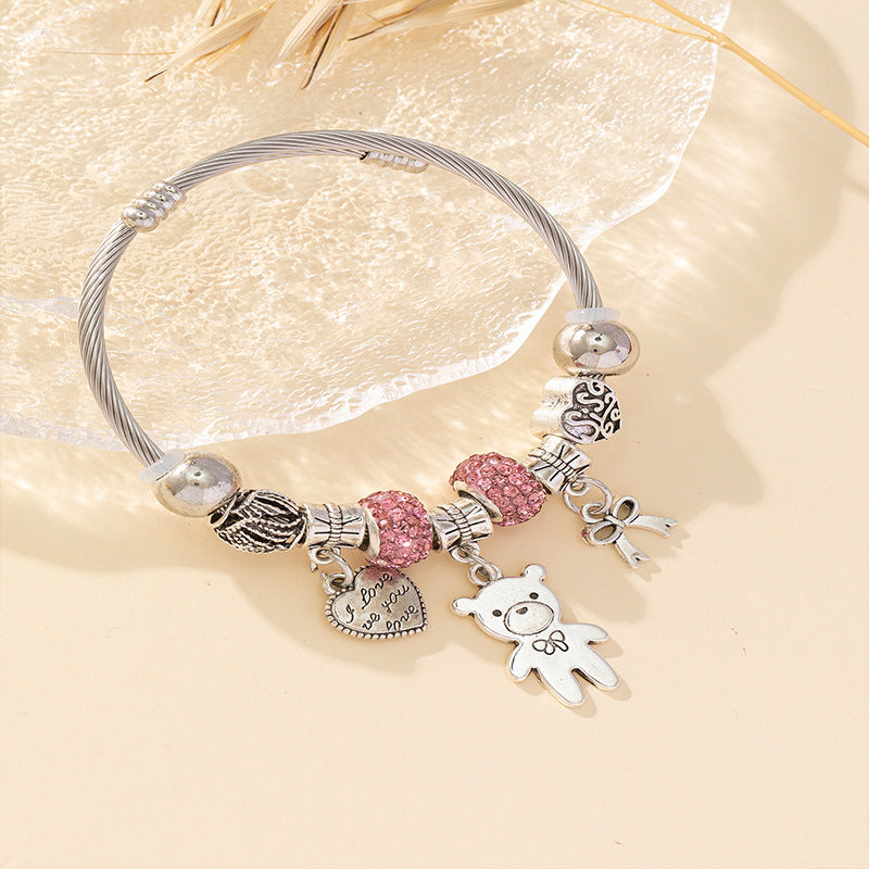 European and american beaded bracelet multi-element fashion jewelry bracelet