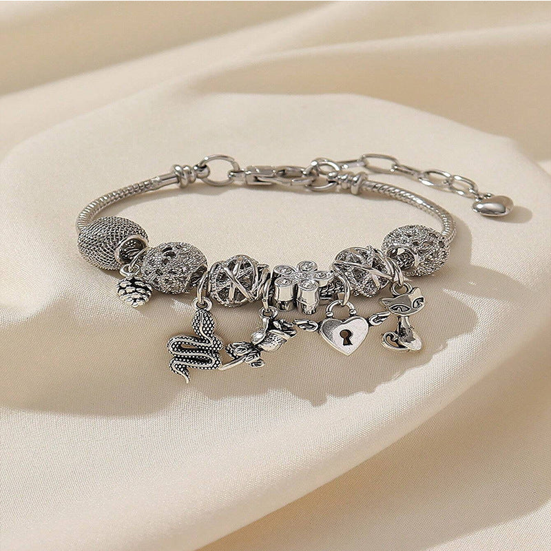 European and american beaded bracelet multi-element fashion jewelry bracelet