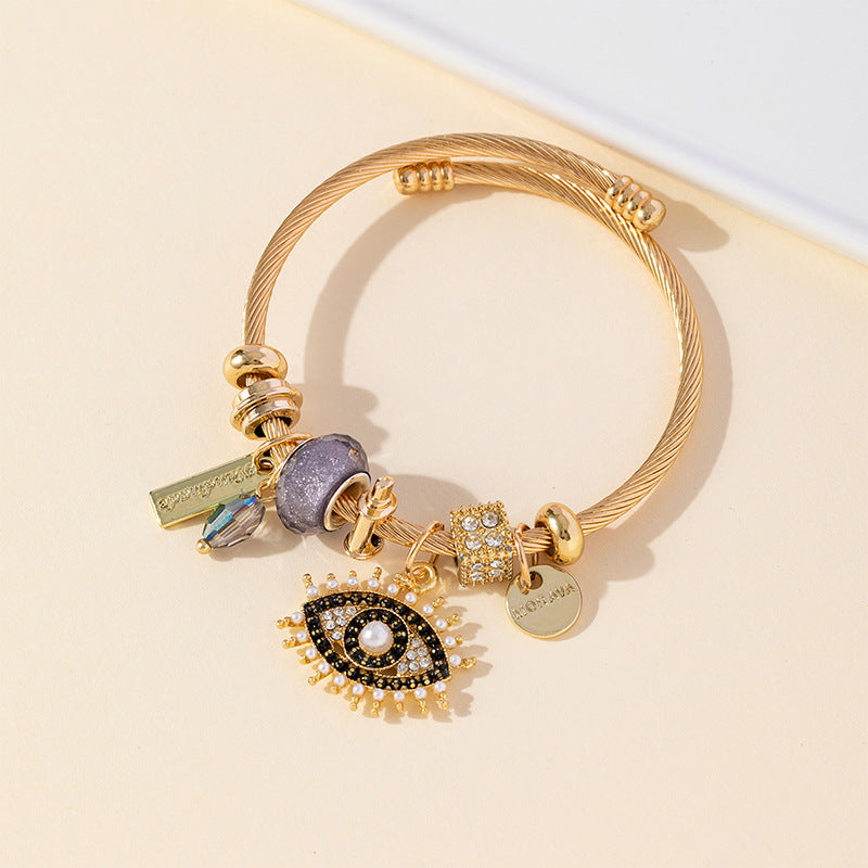 European and american beaded bracelet multi-element fashion jewelry bracelet