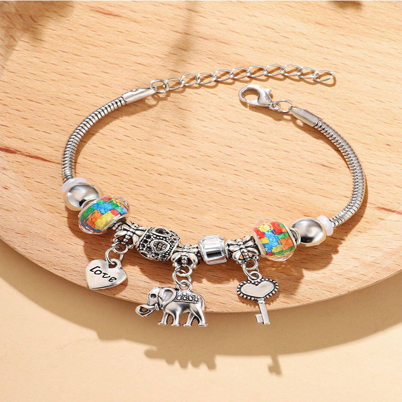 European and american beaded bracelet multi-element fashion jewelry bracelet
