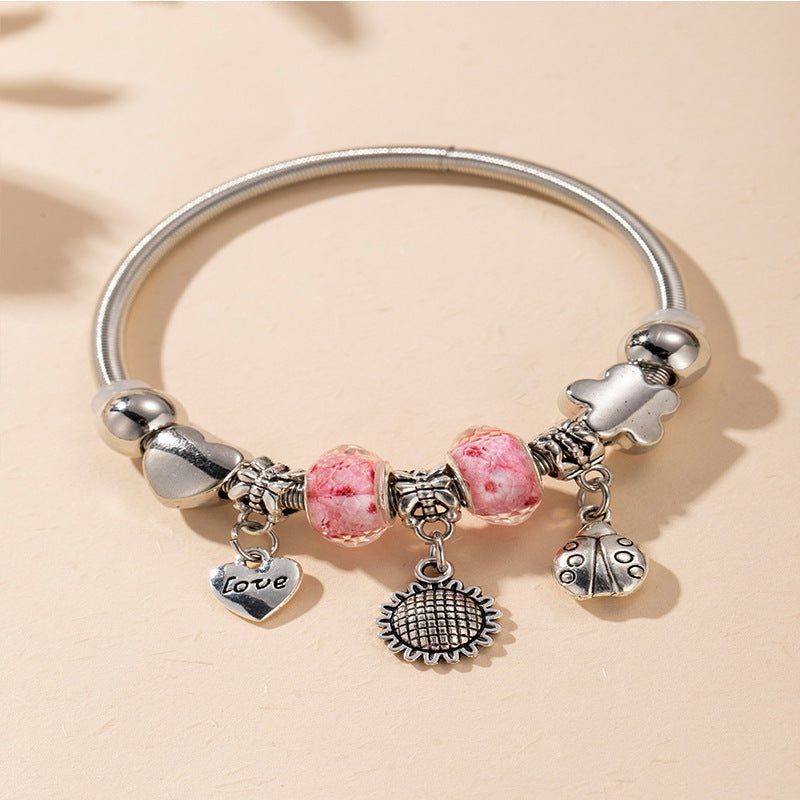 European and american beaded bracelet multi-element fashion jewelry bracelet