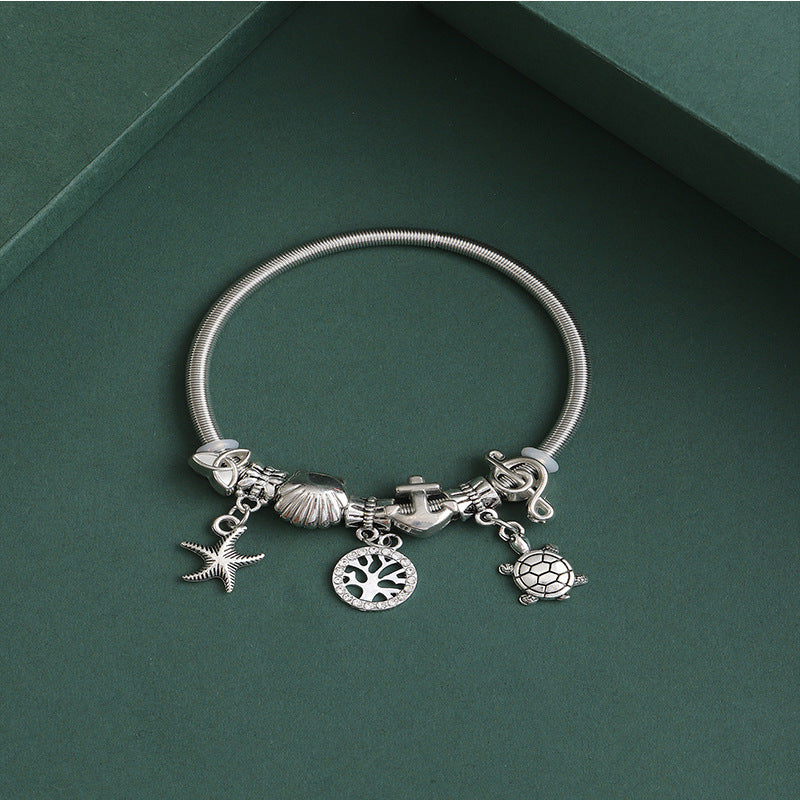 European and american beaded bracelet multi-element fashion jewelry bracelet