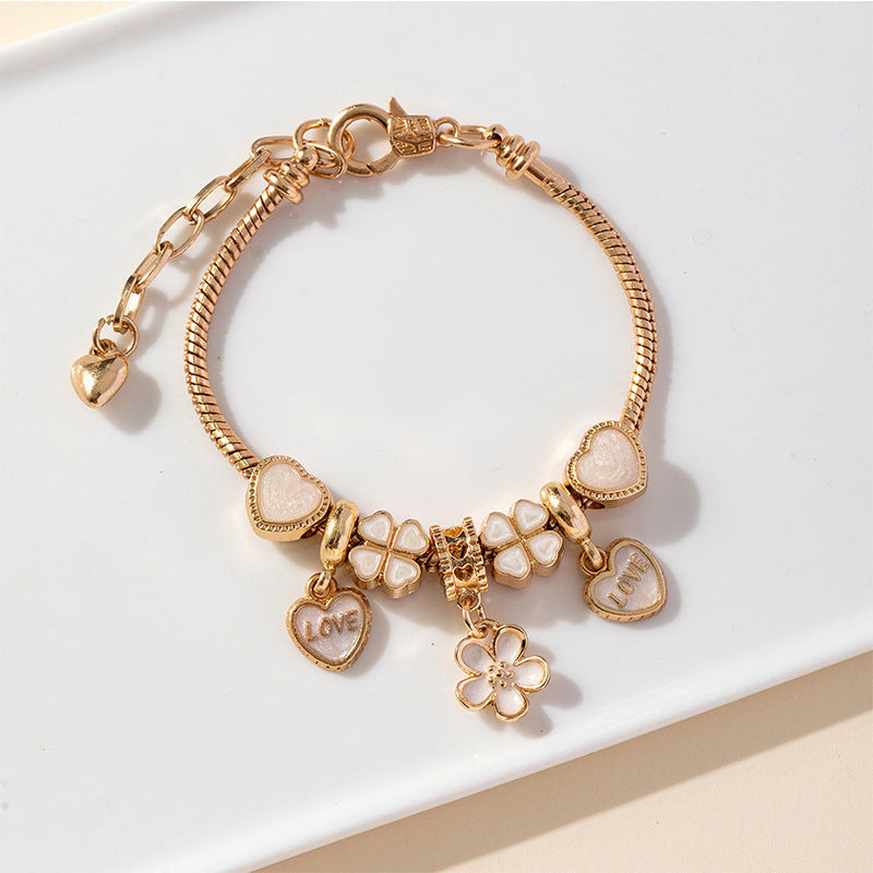 European and american beaded bracelet multi-element fashion jewelry bracelet