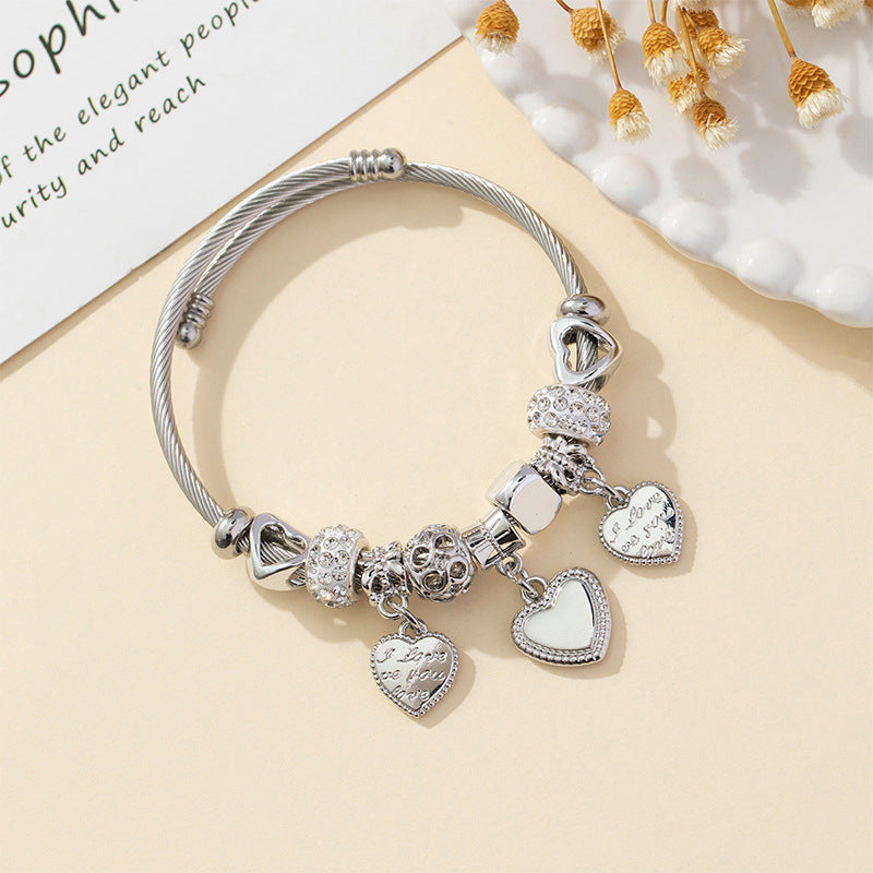 European and american beaded bracelet multi-element fashion jewelry bracelet