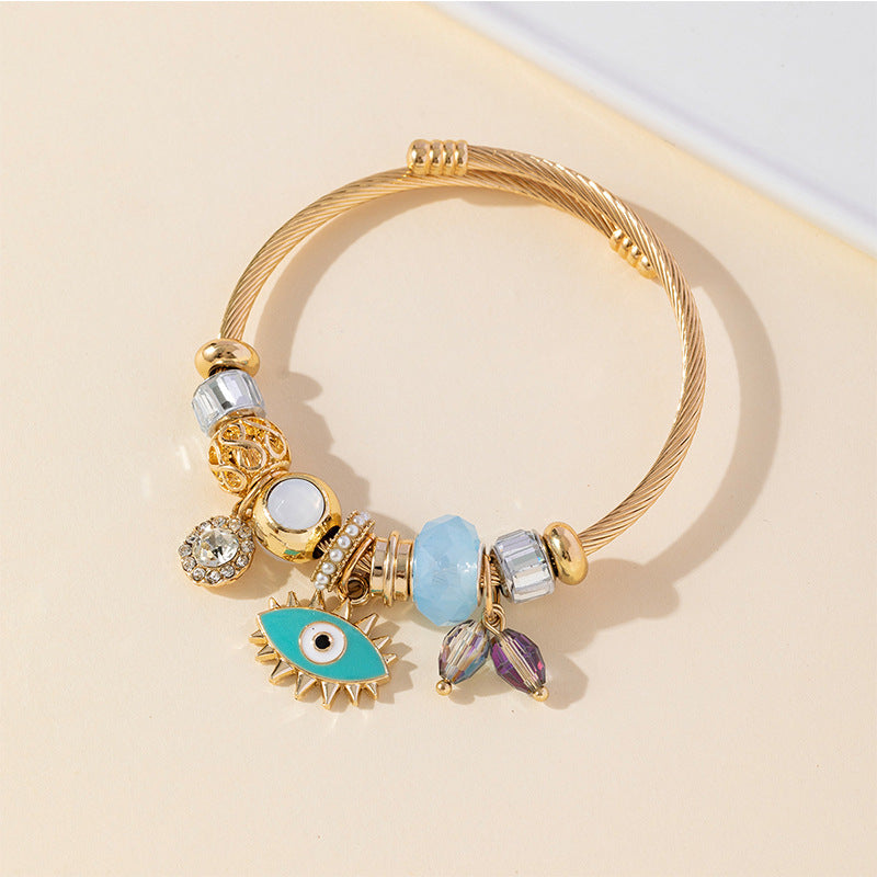 European and american beaded bracelet multi-element fashion jewelry bracelet