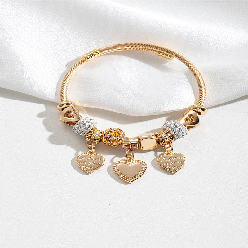 European and american beaded bracelet multi-element fashion jewelry bracelet
