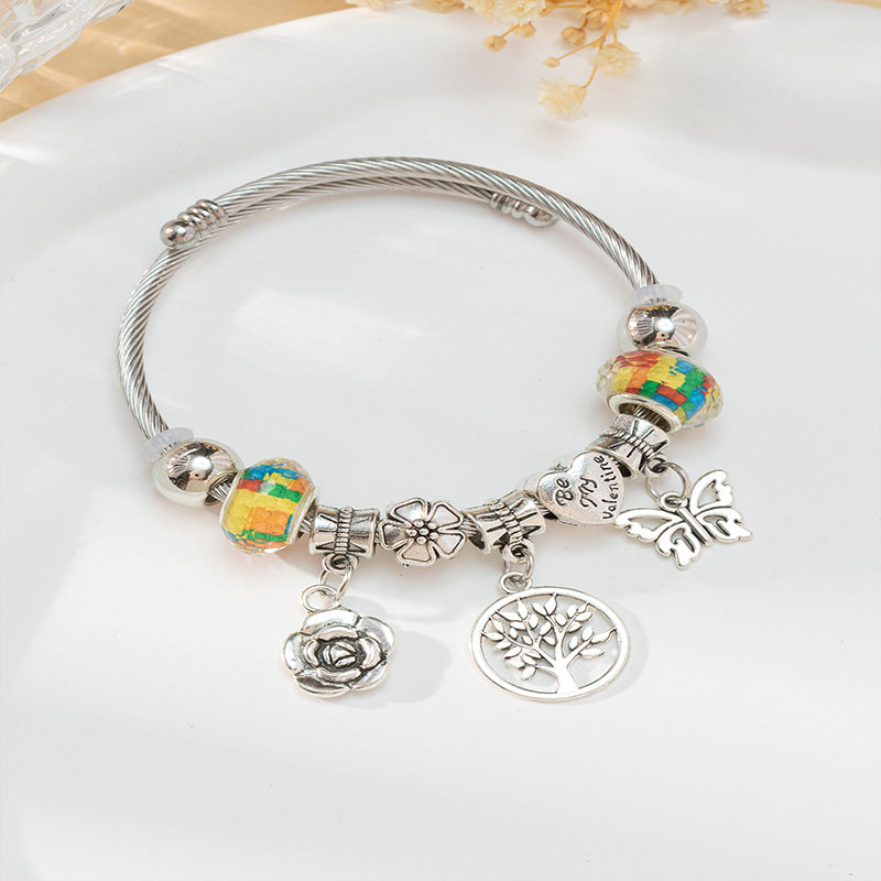 European and american beaded bracelet multi-element fashion jewelry bracelet