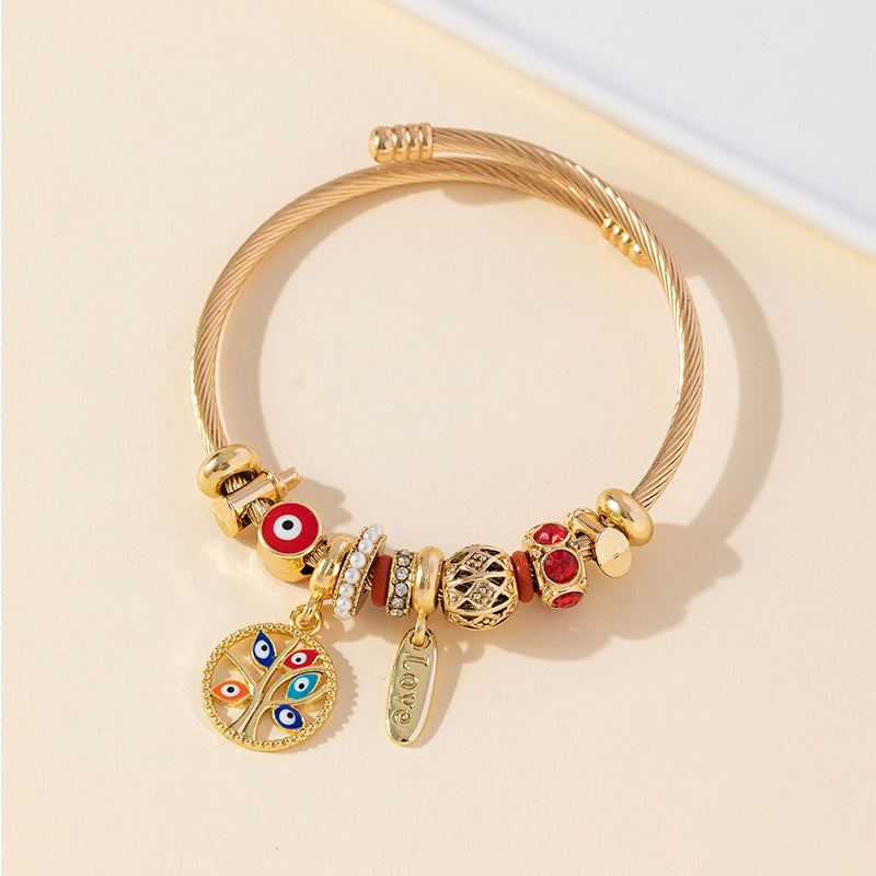 European and american beaded bracelet multi-element fashion jewelry bracelet