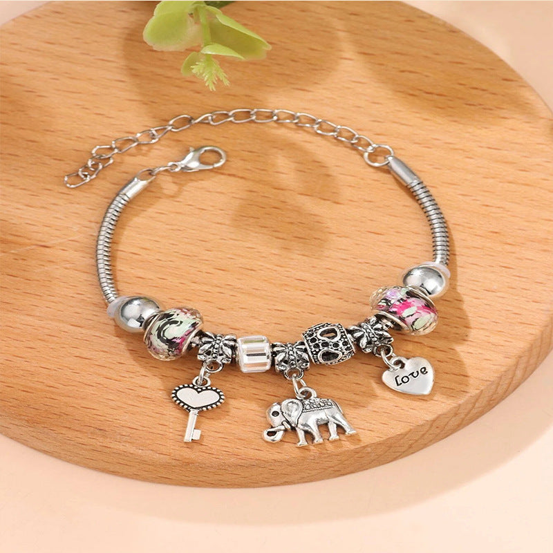 European and american beaded bracelet multi-element fashion jewelry bracelet