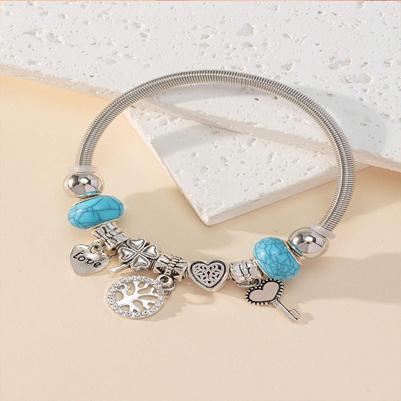 European and american beaded bracelet multi-element fashion jewelry bracelet