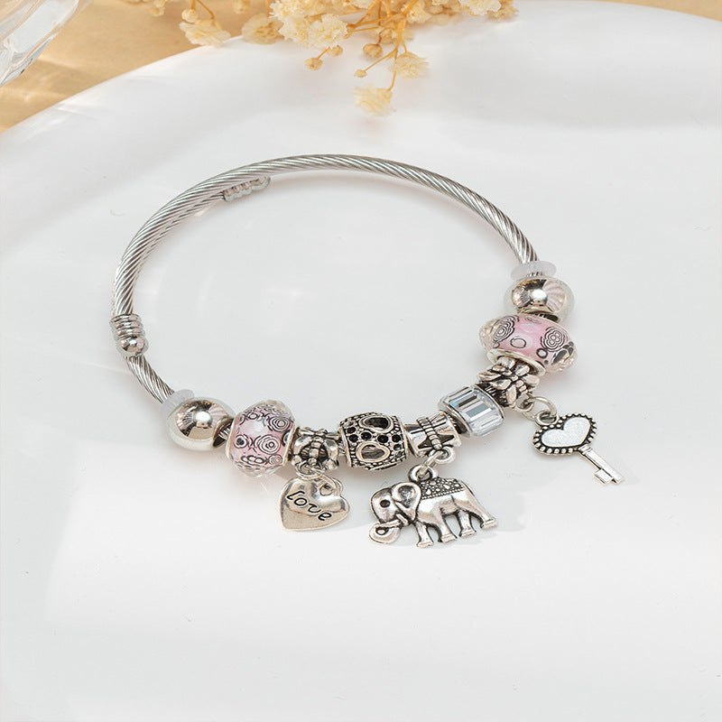 European and american beaded bracelet multi-element fashion jewelry bracelet