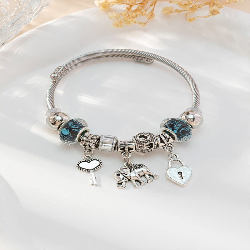 European and american beaded bracelet multi-element fashion jewelry bracelet