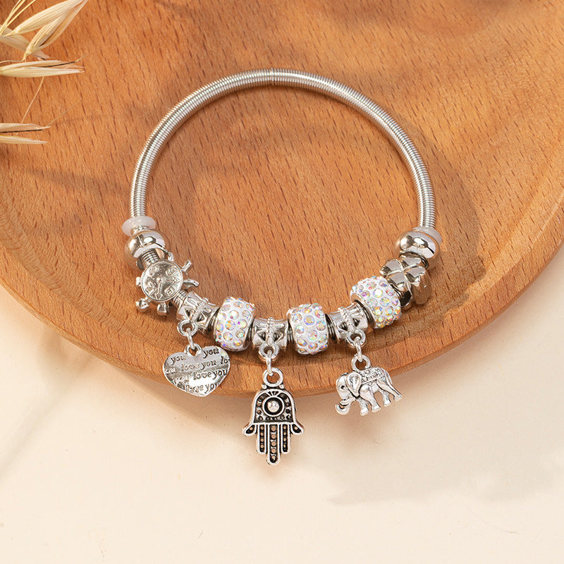 European and american beaded bracelet multi-element fashion jewelry bracelet