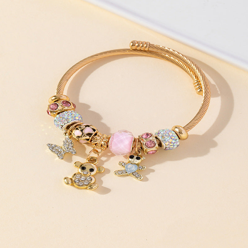 European and american beaded bracelet multi-element fashion jewelry bracelet
