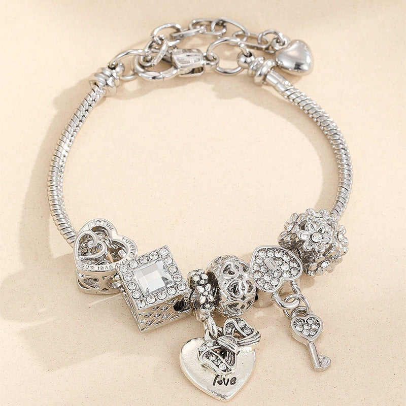 European and american beaded bracelet multi-element fashion jewelry bracelet