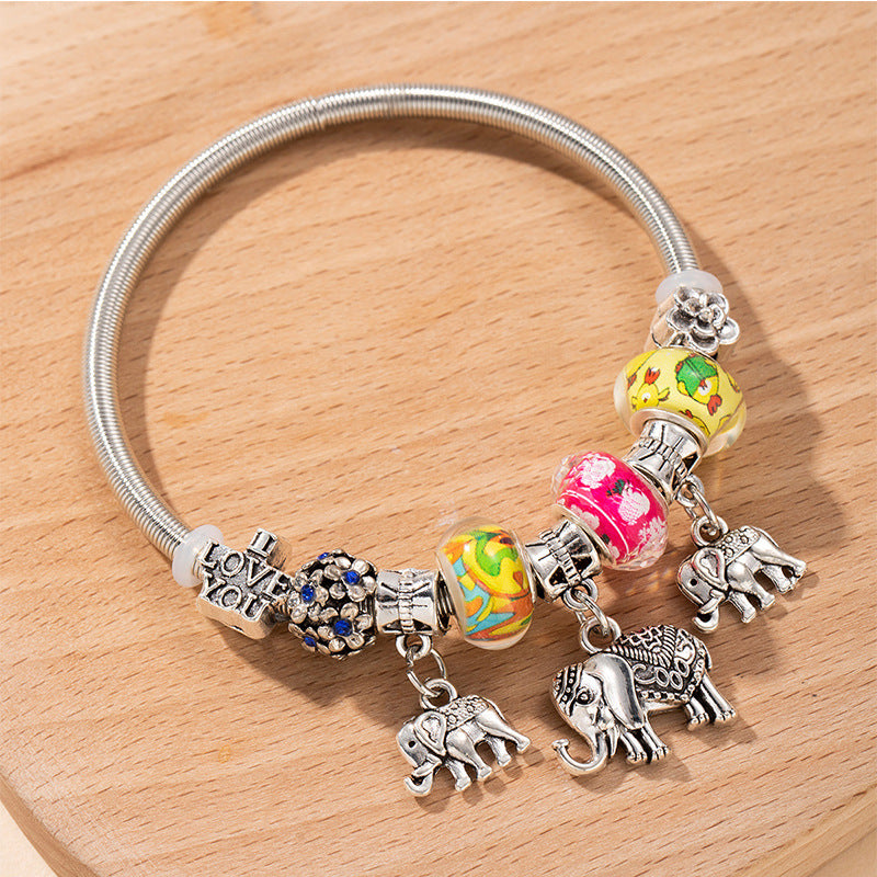 European and american beaded bracelet multi-element fashion jewelry bracelet