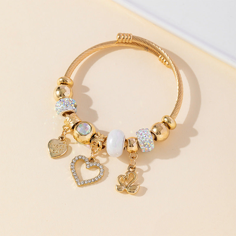 European and american beaded bracelet multi-element fashion jewelry bracelet