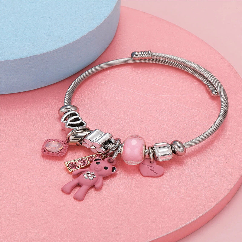 European and american beaded bracelet multi-element fashion jewelry bracelet