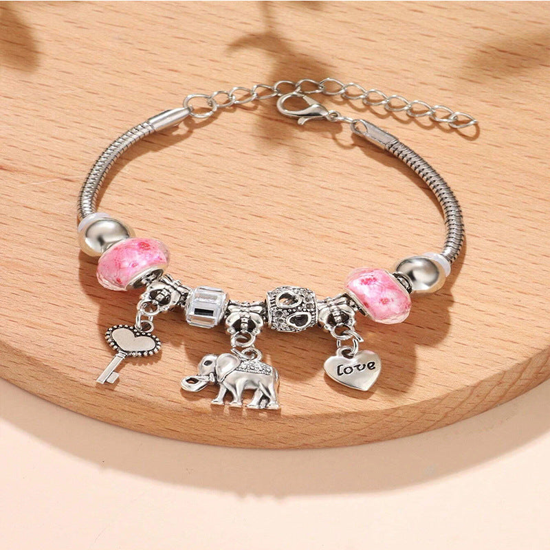European and american beaded bracelet multi-element fashion jewelry bracelet