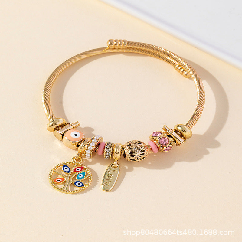European and american beaded bracelet multi-element fashion jewelry bracelet
