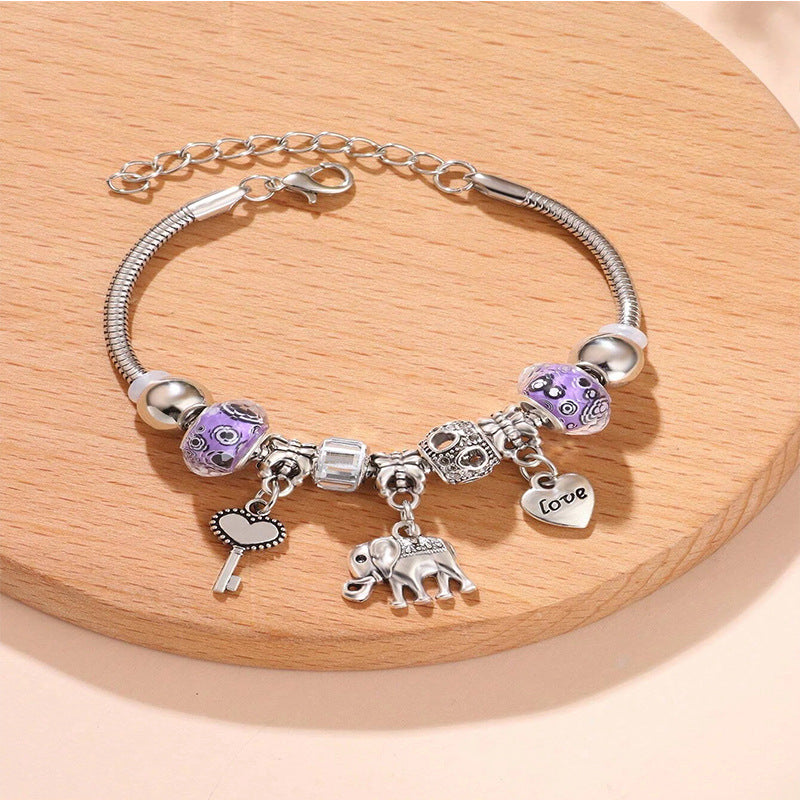 European and american beaded bracelet multi-element fashion jewelry bracelet